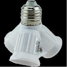 Переходник для ламп LED (Е27 на 3*Е27) Ecola Белый