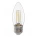 Лампа светодиодная Свеча 10W 4000К E27  General  (=90) филаментная прозрачная