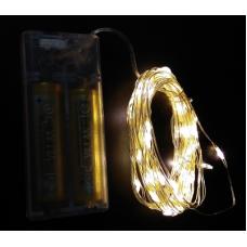 Гирлянда LED OG-LDG05(150) Огонек 3м,Теплая (2*AA)