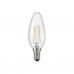 Лампа светодиодная Свеча 10W 4500К E14 35*98 General (=100w) филаментная прозрачная