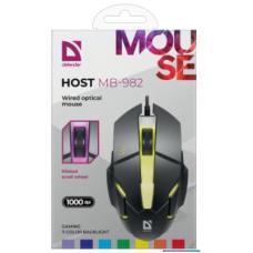 Мышь DEFENDER, MB-982, подсветка (проводная) USB, цвет: Черный